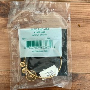 Brand New Alex and Ani gold initial bracelet letter “s”